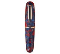 Lanxivi Majohn Q1 stylo plume stylo Fude plume courbée rouge bleu acrylique, petit gros homme compte-gouttes stylo de poche de remplissage grande capacité