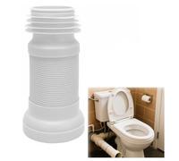 LANZLC Tuyau de raccordement flexible pour toilettes - Réglable - 250-530 mm - Kit de raccordement pour WC - Tuyau d'évacuation universel - Siphon - Pour siphon
