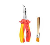 LAOA VDE Pince à bec coudé isolée pour électricien et bricolage, 1000 V avec 1 brosse, 15,2 cm avec 1 brosse (Express 6-7 jours au Royaume-Uni)