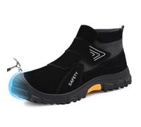 LAoutun Bottes de sécurité à enfiler pour homme avec embout en acier certifié CE, Noir J3027bk J, 45 EU