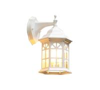 LAPADULA Lanterne Murale Extérieure Applique Murale Extérieure Blanche Simple, Luminaire Décoratif D'intérieur, Idéal for Une Cour, Terrasse, Un Balcon, Villa Ou Couloir Éclairage Mural