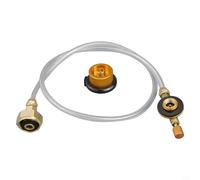 Lapiglo Adaptateur de réservoir de gaz de camping en cuivre, valve de recharge pour bouteilles de butane GPL, connecteur de remplissage de poêle d'extérieur et pièce de rechange pour barbecue