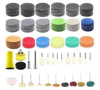 Lapiglo Assortiment de papiers abrasifs de 5,1 cm, grain 60-10 000 avec coussinets de support de 0,6 cm et 1/4 pouces, polissage en fibre de verre