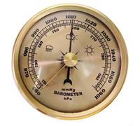 Lapiglo Baromètre d'intérieur en métal 70 mm pour cadran rond prédicteur météo maison et bureau Doré (doré)