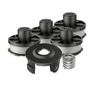 Lapiglo Bobine de gazon de rechange 195858-1 196146-9 Tap and Go, lot de 4 têtes de filetage ABS avec ressort et couvercle, pièces d'entretien de pelouse