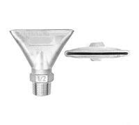 Lapiglo Buse de bec de canard en acier inoxydable robuste pour jet plat résistant à la chaleur, distribution de l'eau et de l'air, facile à installer, argenté (1,5 mm)