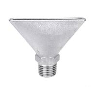 Lapiglo Buse de bec de canard en acier inoxydable robuste pour jet plat résistant à la chaleur et distribution de l'eau facile à installer Argenté 2 mm