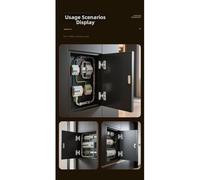 Lapiglo Charnière d'armoire cachée avec amortissement silencieux, 3D réglable en acier laminé à froid pour porte de meubles de cuisine