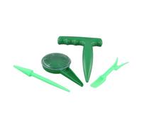 Lapiglo Ensemble de bulbes de jardin pour légumes et fleurs, dispositif ergonomique de piquage manuel avec distributeur réglable et outils de transplantation, kit en plastique vert, facile à planter