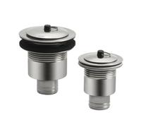 Lapiglo Filtre de vidange d'évier en acier inoxydable avec design anti-obstruction, installation serpillère de cuisine, lavabo, linge, argent, 9,2 x 8,6 cm