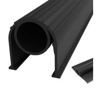 Lapiglo Joint d'étanchéité pour porte de garage de 3 m - Joint d'étanchéité pour bas de porte - Protection contre le vent et la pluie - Convient pour portes sectionnelles et roulantes - Noir