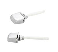 Lapiglo Levier de chasse d'eau simple côté avant pour réservoir pour interrupteur de rechange ABS chromé argenté blanc