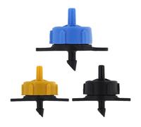 Lapiglo Lot de 100 goutteurs compensateurs de pression 4 mm - Émetteurs d'irrigation économes en eau - 2 L/H 4 L/H 8 L/H - Pour jardin, pelouse, plantes et agriculture - Noir
