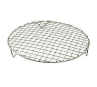 Lapiglo Lot de 2 plaques rondes pour grille de refroidissement en acier inoxydable, cuiseur vapeur multifonction et grille de barbecue, cuisson uniforme, passe au lave-vaisselle, argenté (18 cm)