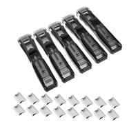 Lapiglo Mini agrafeuse portable avec poignée antidérapante, pour pince à papier compacte et portable, documents de bureau, classeur de fichiers en plastique, rose