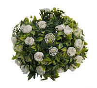 Lapiglo Panier topiaire à suspendre en forme de boule de lavande artificielle en plastique pour maison, mariage, plafond, décoration murale, vert (B 20 cm)