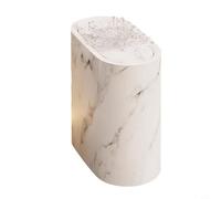 Lapiglo Poubelle étroite en plastique avec couvercle, fine pour poubelle à double tube pour canette, salle de bain, cuisine, économie d'espace, 30 x 30 x 15 cm (blanc)