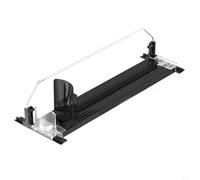 Lapiglo Poussoir de boisson auto-remplissant, coulissant pour distributeur de canettes, support de bière, organisateur de réfrigérateur facile à installer, noir, 31 x 8 cm