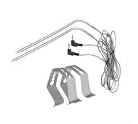 Lapiglo Sonde à viande en acier inoxydable résistant à la chaleur pour Traeger Woodridge Series, thermomètre filaire à double capteur pour cuisson de précision (2 sondes à viande, 2 pinces)