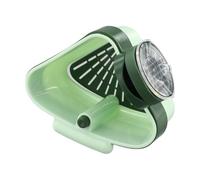 Lapiglo Support d'angle à ventouse pour évier avec passoire à maille fine, panier à déchets alimentaires pour vidage automatique, égouttoir de cuisine, vert