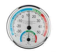 Lapiglo Thermo-hygromètre analogique blanc pour utilisation en intérieur, contrôle de la température de -30 °C à 50 °C et de l'humidité avec zones de confort, pas besoin de batterie (1 pièce)