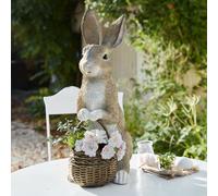 Lapin avec corbeille Alais marron H/L/P env. 50.5/19/29.5 cm