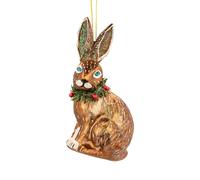 Lapin avec couronne de Noël Boule de Noël