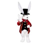 Feeric Lights & Christmas Lapin Cirque Déco "La Piste" 53 cm Blanc & Rouge