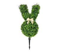 Lapin de Pâques en plastique pour pot de fleurs, jardin, balcon, terrasse, résistant aux intempéries, accroche-regard joyeux pour la période de Pâques (vert, 73 cm)