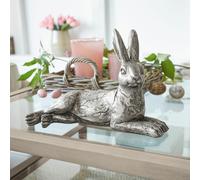 Lapin Fiorentin argenté H/L/P env. 23.5/32/18 cm