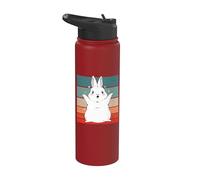 Lapin Lapin blanc Mignon Joyeux Adorable Charmant Animal de Stainless Steel Insulated Water Bottle