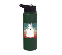 Lapin Lapin blanc Mignon Joyeux Adorable Charmant Animal de Stainless Steel Insulated Water Bottle