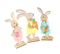 Lapins en bois pour centre de table, décorations de ferme, E | Centre de table en bois lapins de Pâques pour la maison, la ferme, la cuisine, la salle à manger, les cadeaux de fête