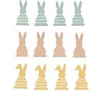 Lapins miniatures en bois 4 x 2 cm Multicolore G