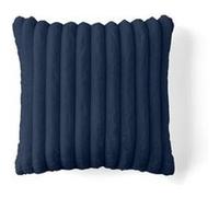 Laponie - coussin - en fausse fourrure côtelé - 40x40 cm - Bleu Ardoise Bleu Ardoise G