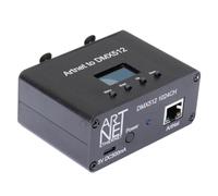 LAPOOH ArtNet DMX 512 Interface de contrôleur d'éclairage Ethernet, 2 univers noir métal + plastique