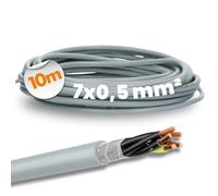 10 mètres Lapp 0026104 ÖLFLEX CLASSIC FD 810 câble de7x0,5 mm² gris avec conducteur de protection vert-jaune I câble pour chaîne porte-câbles très flexible I câble PVC pour chaîne porte-câbles 7G0,5 I