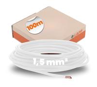 Lapp 100m Câble Unique PVC H07V-K 1,5 mm² Blanc - Fil Électrique Souple | H07V-K HAR - Fil de cuivre nu classe 5 pour câblage armoires, luminaires et appareils - Ignifuge 450/750 V