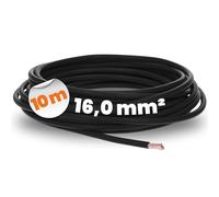 Lapp 10m Câble H07V-K 16 mm² - Fil en Cuivre de Branchement Noir | Conducteur souple classe 5 en PVC pour câblage d'armoires électriques, luminaires et installations de distribution
