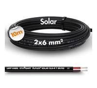 Lapp 10m Câble Solaire Jumelé 2x6 mm² ÖLFLEX SOLAR XLS-R T BK/RD