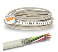 Lapp 10m LiYCY 25x0,14mm² Câble de Commande Blindé - Fil de Données PVC | Câble de connexion 25 pôles pour modélisme et armoires électriques, transmission de signaux sans interférences MSR, 10 mètres