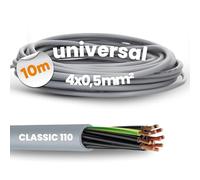Lapp 1119004 Olflex Classic 110 Câble de Commande 4G0,5 mm², 10 m | Fil en cuivre nu avec gaine PVC grise, résistant à l'huile, 4 fils de 0,5 mm², pour outils électriques et bricolage
