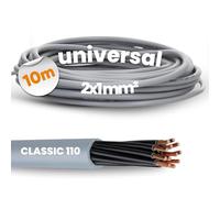 Lapp 1119852 Ölflex Classic 110 Câble de Commande PVC, 2x1,0 mm, 10 m | Fil en cuivre nu, certifié VDE, résistant à l'huile et flexible, tension 300/500 V, idéal pour pièces sèches ou humides