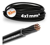 Lapp 1120270 Olflex Classic 110 Câble de Commande 4 x 1 mm² Noir | Câble de raccordement 4 fils en PVC, ignifuge et résistant aux UV, idéal pour installation extérieure et construction