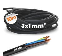 Lapp 1600117 Câble Caoutchouc H07RN-F 3G1 mm² - 10 m de Fil Électrique Noir