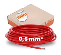 Lapp 4510041-100 m Fil Simple PVC H05V-K 0,5 mm² Rouge - Câble Électrique | Toron en cuivre flexible pour armoires électriques. Cordon d'alimentation isolé, fil de câblage fin et de raccordement.