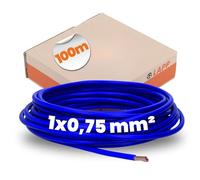 Lapp 4510162 Fil Simple H05V-K 0,75 mm², Câble Raccordement PVC, 100 m | Fil en cuivre nu de classe 5, bleu outremer, ignifuge, pour câblage interne de machines, luminaires et armoires électriques