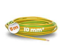 Lapp 4520005 Fil de Terre H07V-K 10 mm² Vert-Jaune, Câble Unipolaire, 5 m | Conducteur de terre à câblage fin en cuivre nu, isolant PVC, pour armoire électrique, machine et technologie de contrôle