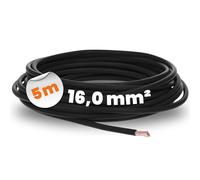Lapp 4520016 H07V-K Toron 16 mm² - Câble Flexible PVC Noir de 5m | Fil de cuivre nu, classe 5 IEC 60228, idéal pour armoire électrique, système de distribution et pose sous conduit.
