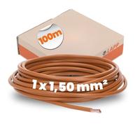 LAPP 4520031 Toron H07V-K 1 x 1,50 mm² Marron, Câble Unipolaire, 100 m | Fil électrique souple en cuivre pour câblage interne et installations fixes, section 1,5 mm², bobine de 100 mètres